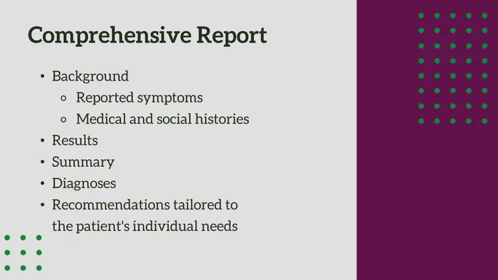 comprehensive report