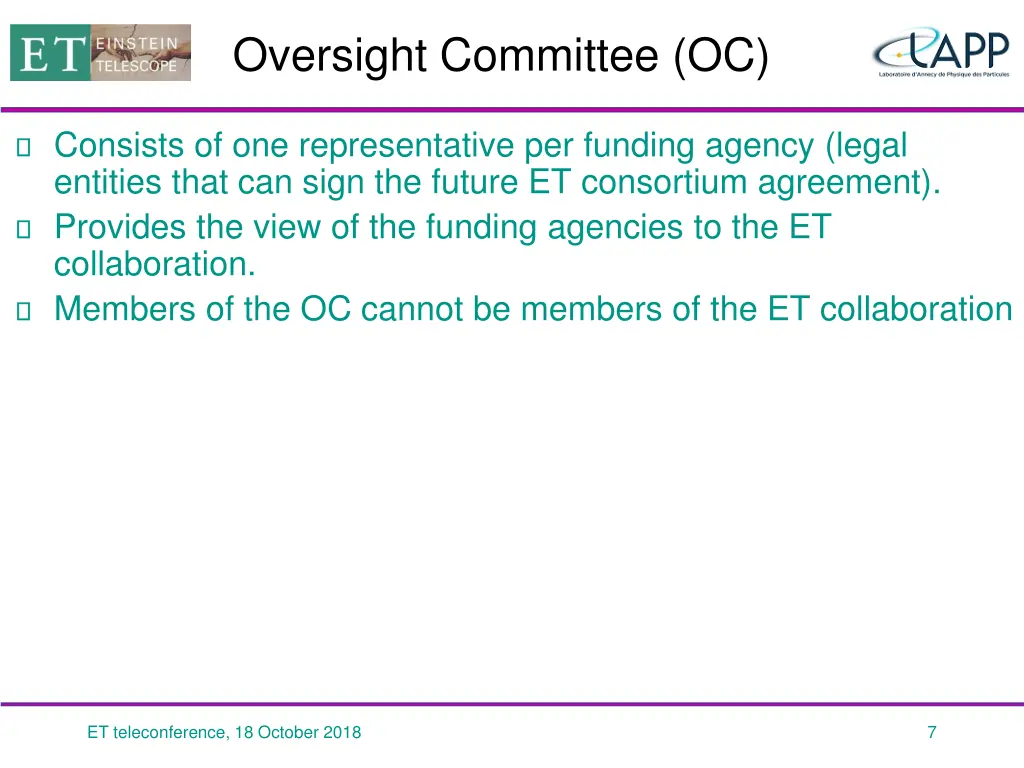 oversight committee oc