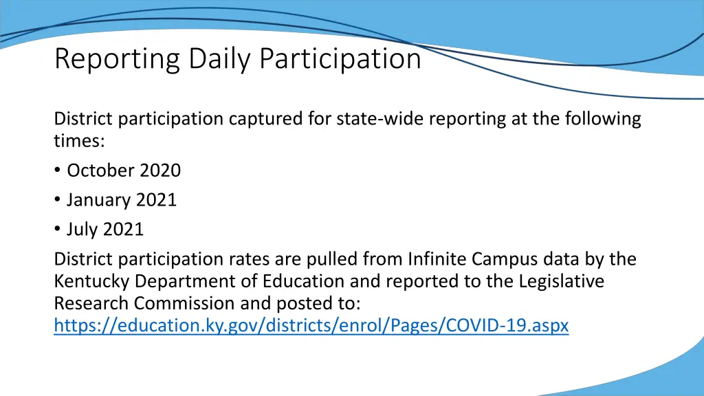 reporting daily participation
