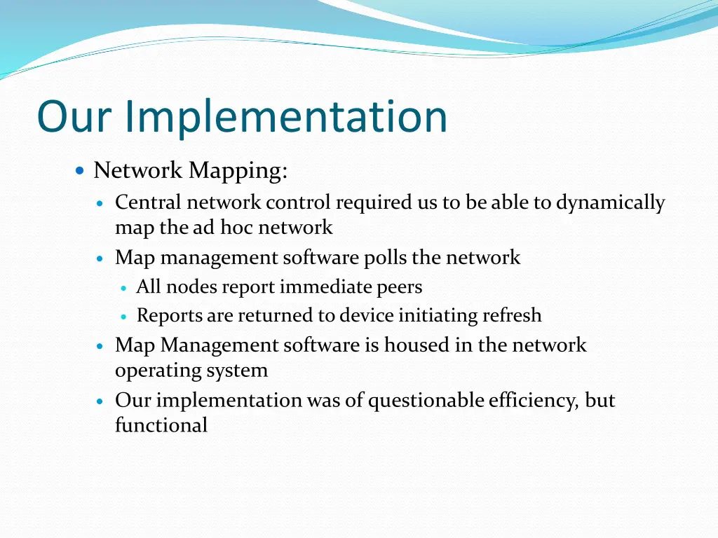 our implementation 3