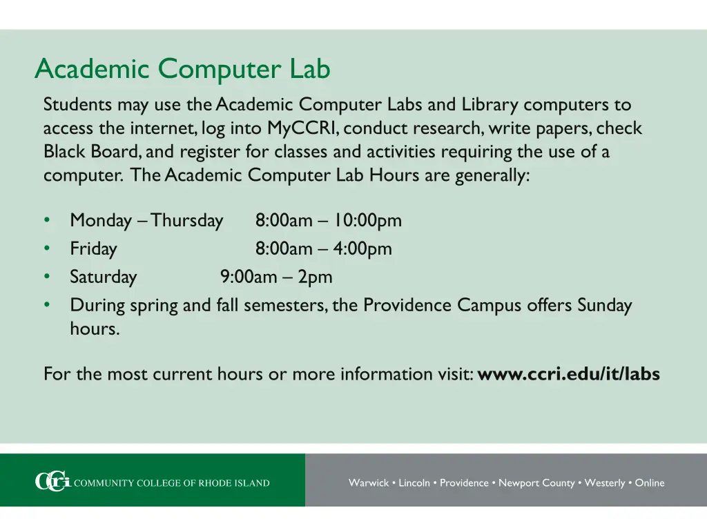 academic computer lab