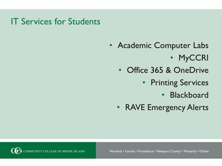 it services for students
