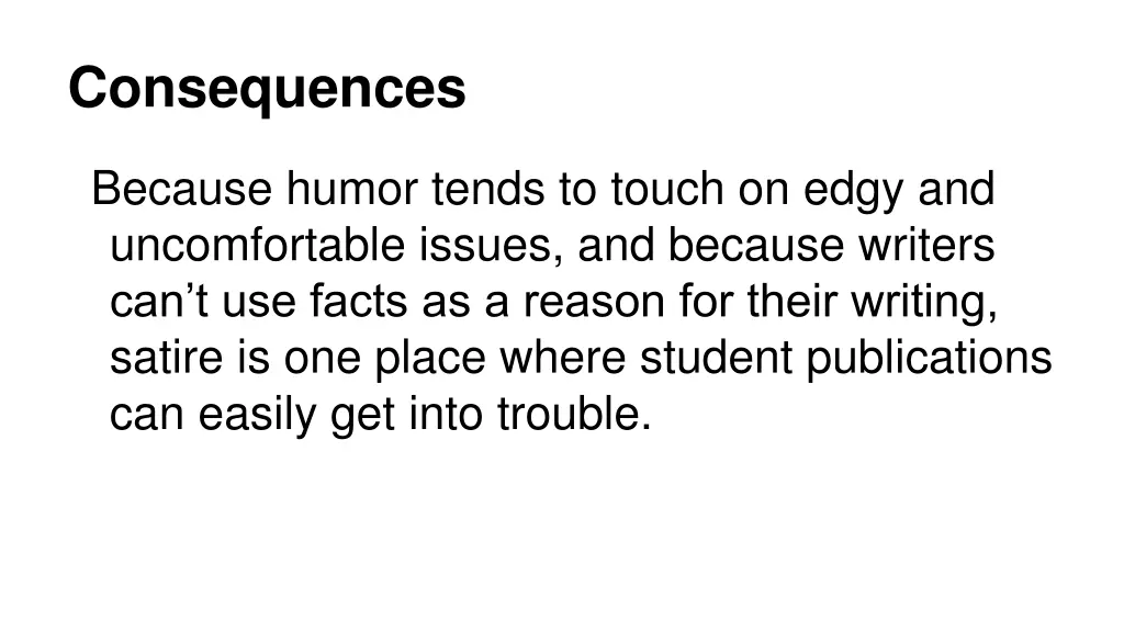 consequences