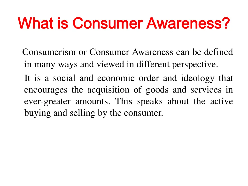 what is consumer awareness what is consumer