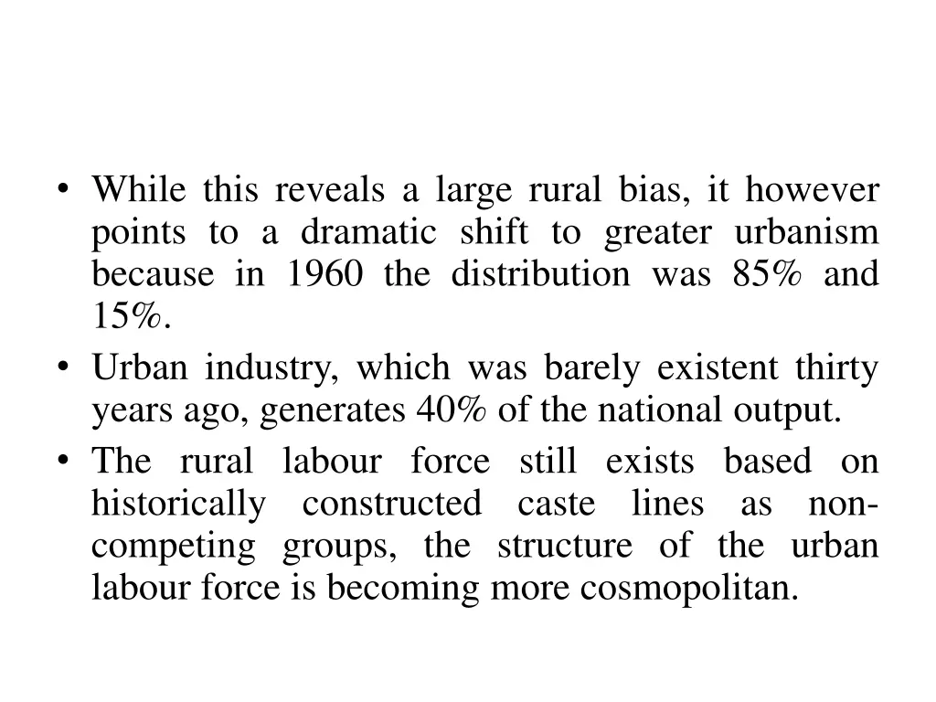 while this reveals a large rural bias it however