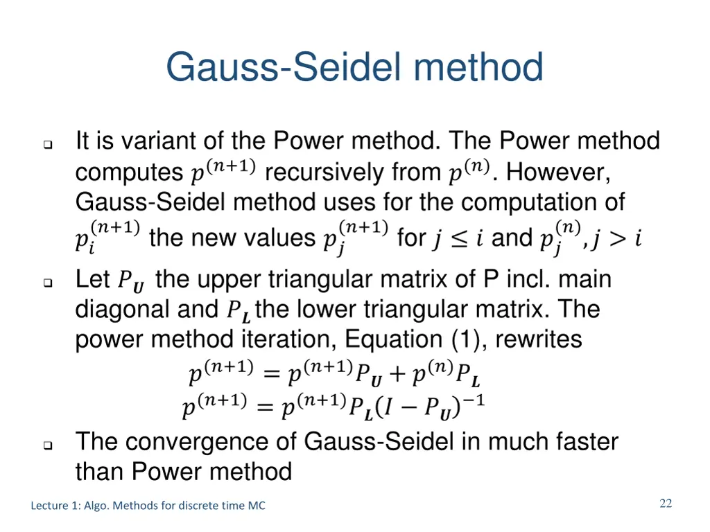 gauss seidel method