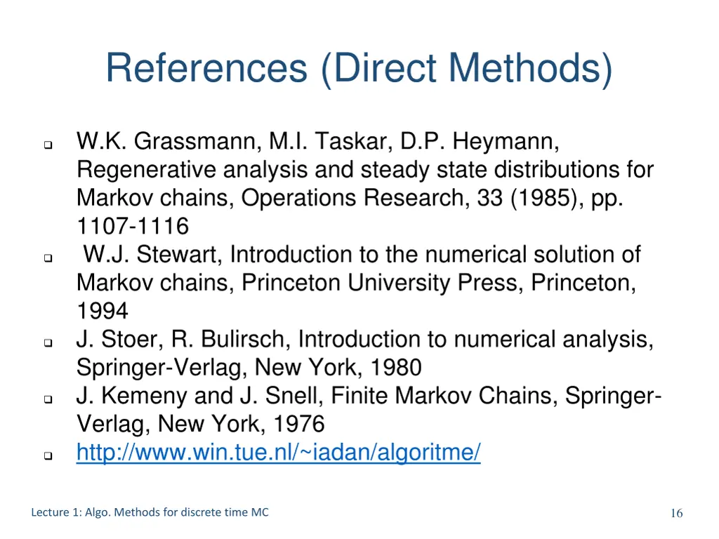 references direct methods