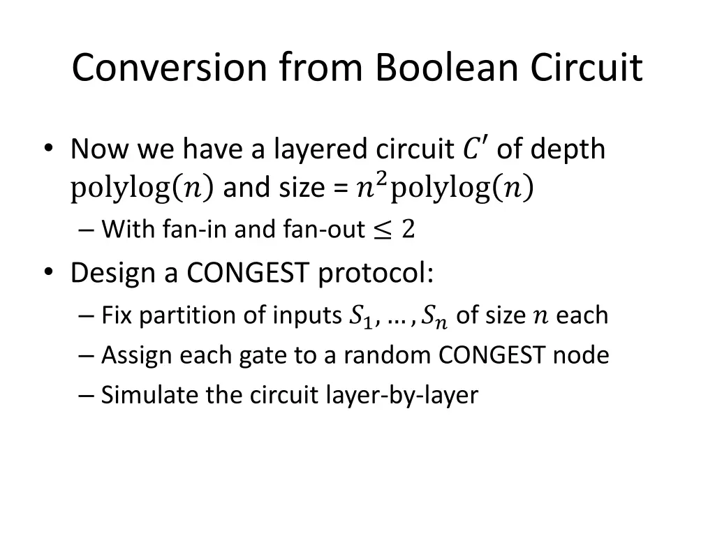 conversion from boolean circuit 1