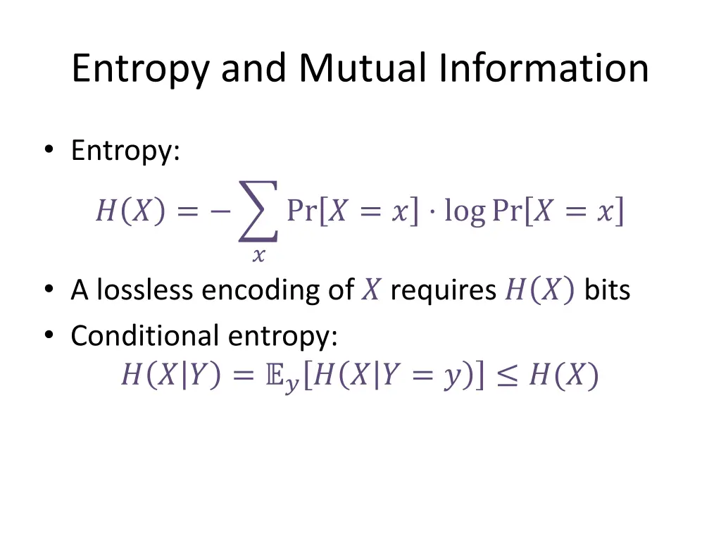 entropy and mutual information