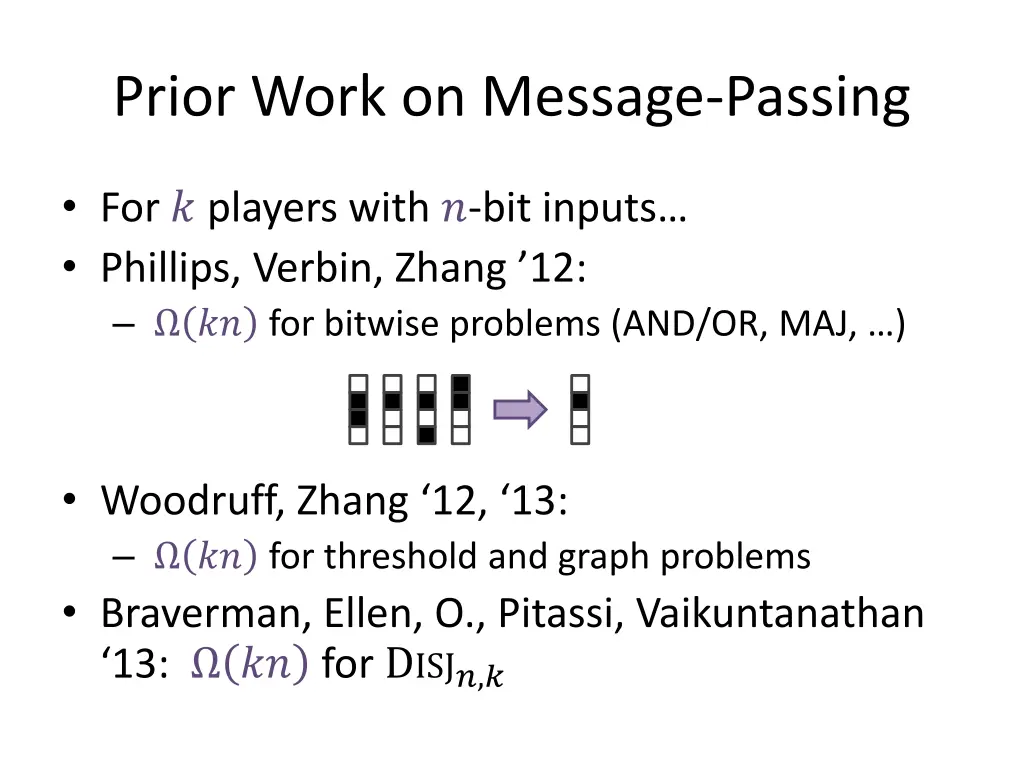 prior work on message passing