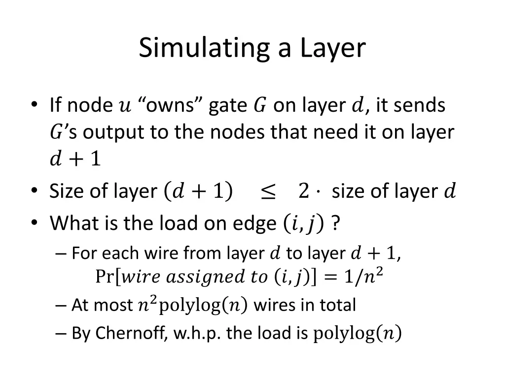 simulating a layer