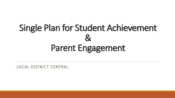 single plan for student achievement single plan