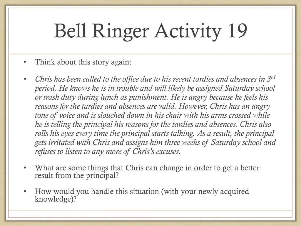 bell ringer activity 19