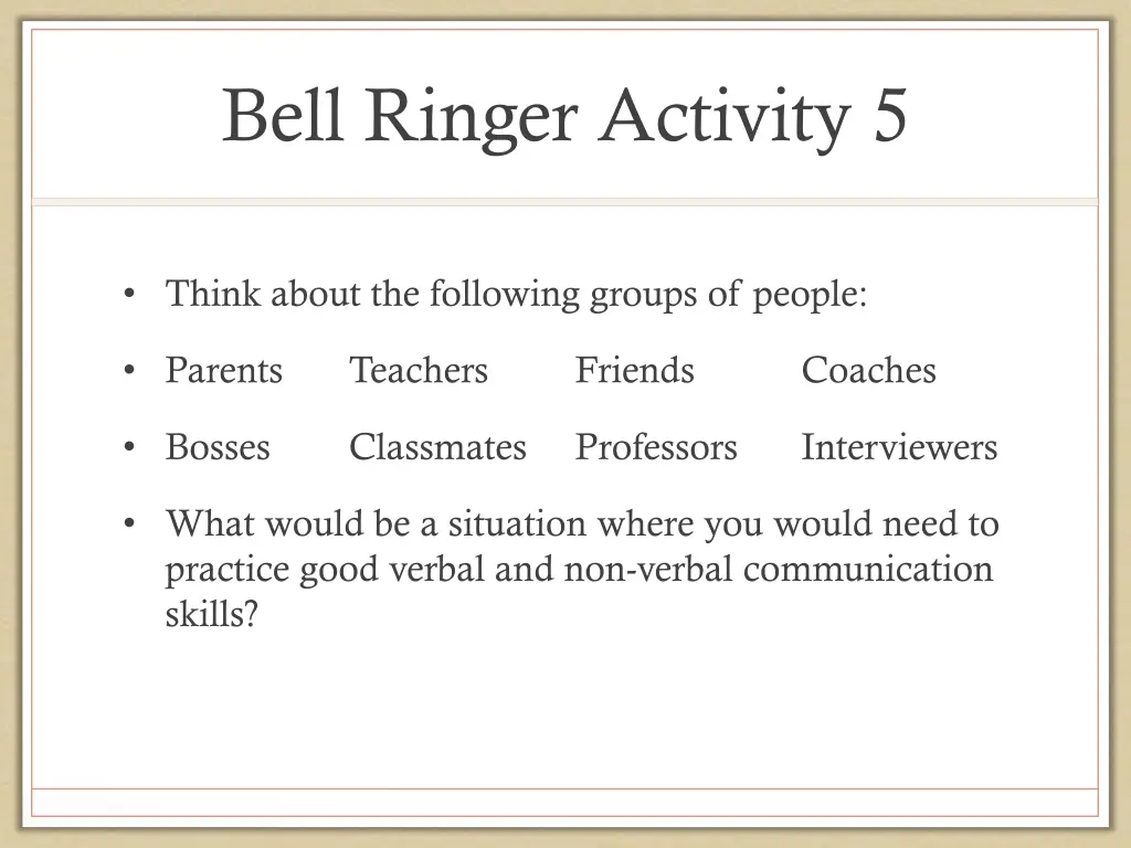 bell ringer activity 5