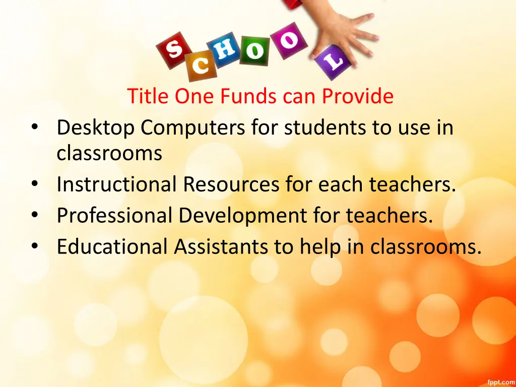 title one funds can provide desktop computers