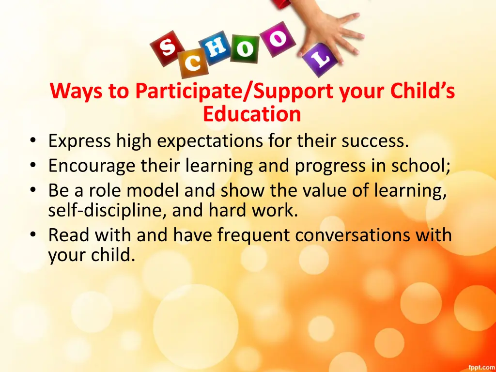 ways to participate support your child