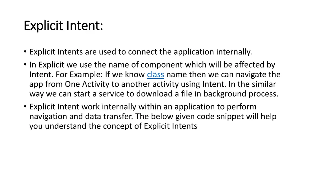 explicit intent explicit intent