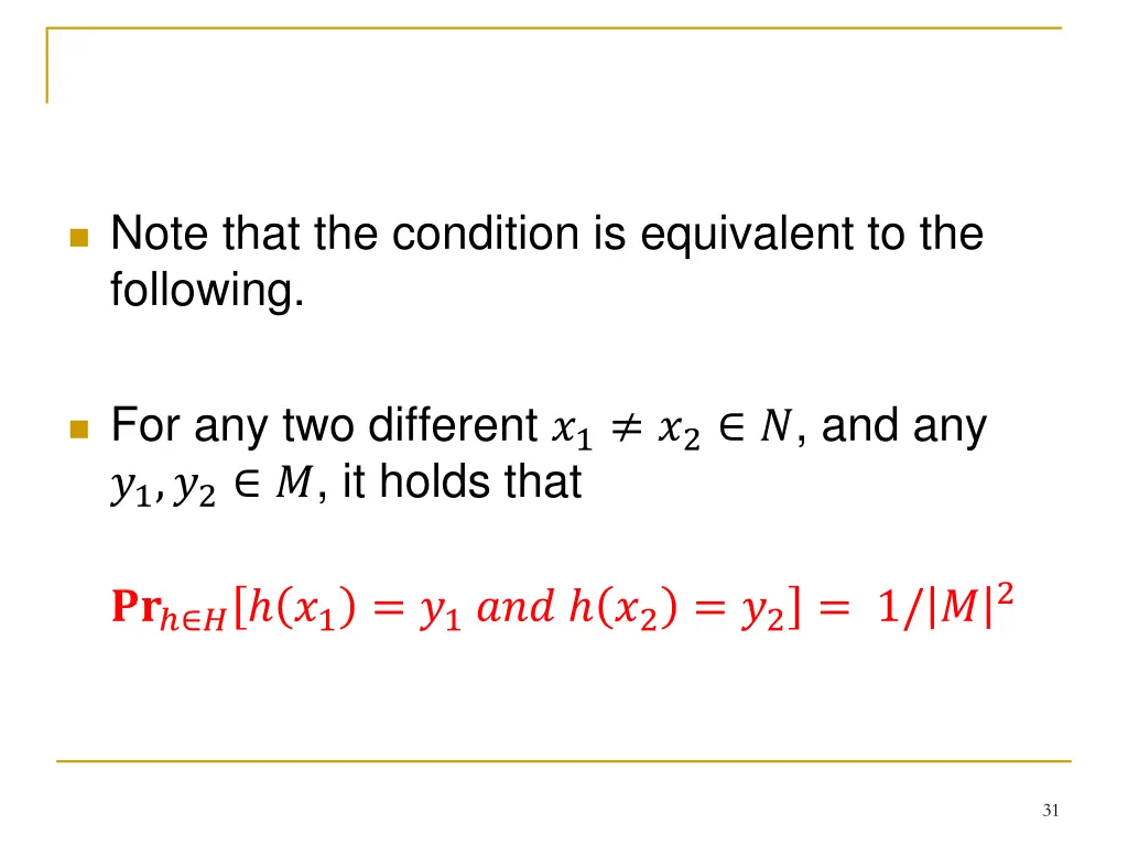 note that the condition is equivalent