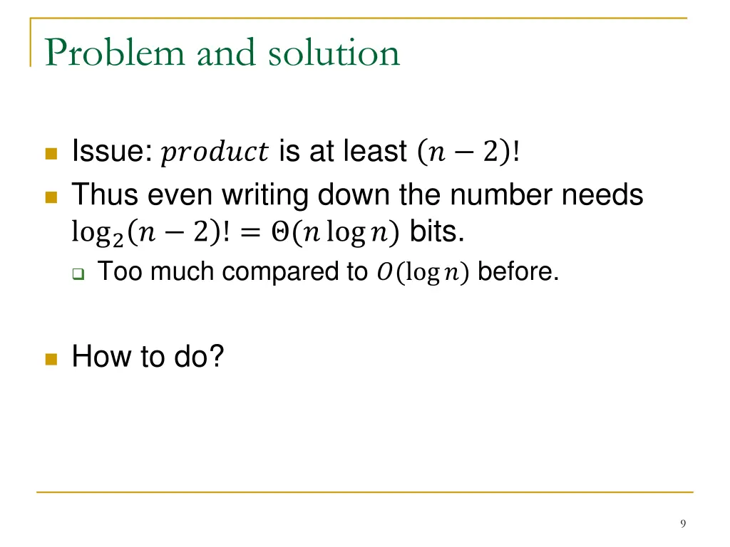 problem and solution