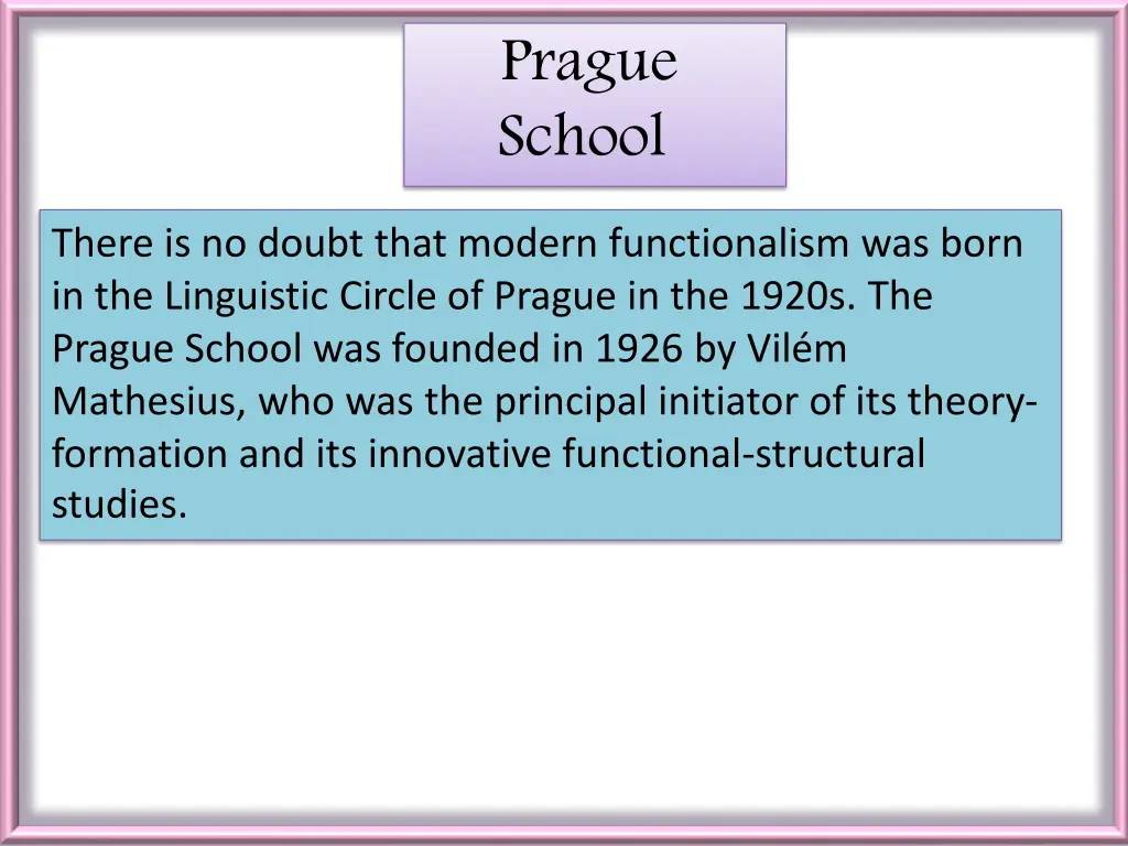 prague school