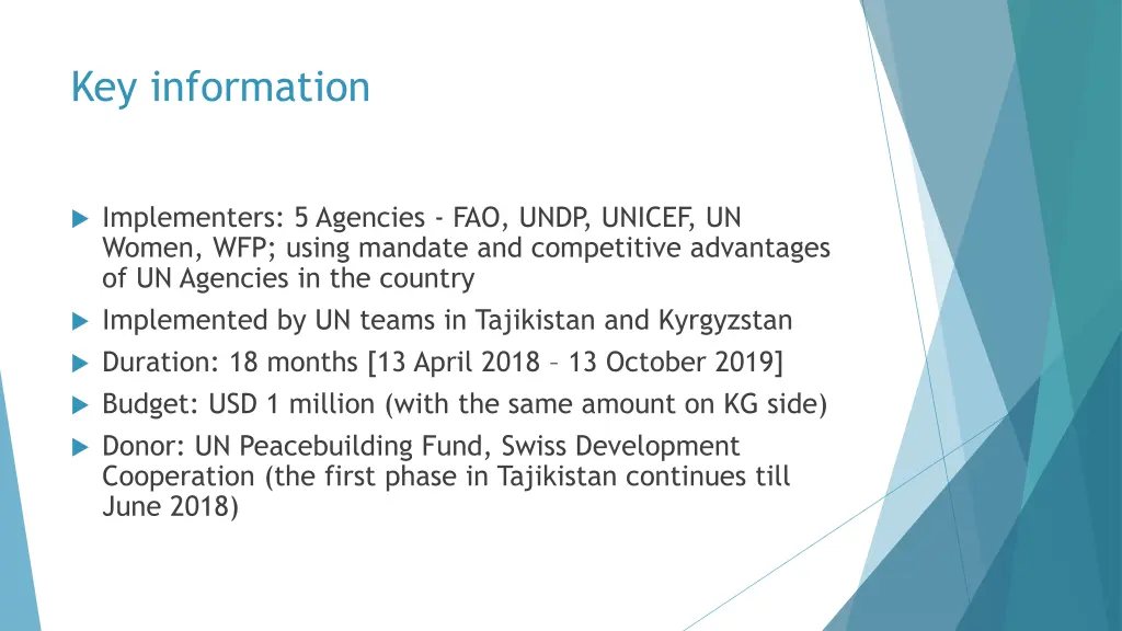 key information