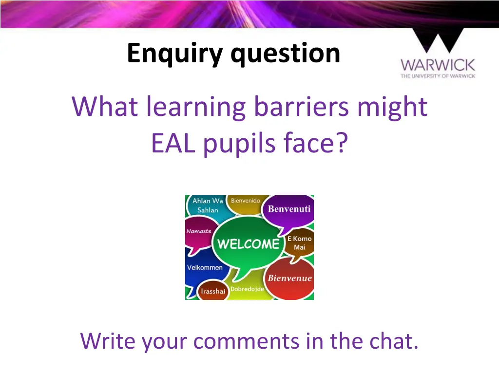 enquiry question 1