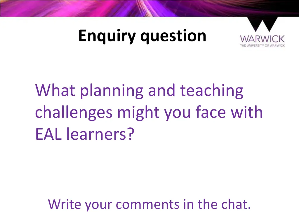 enquiry question