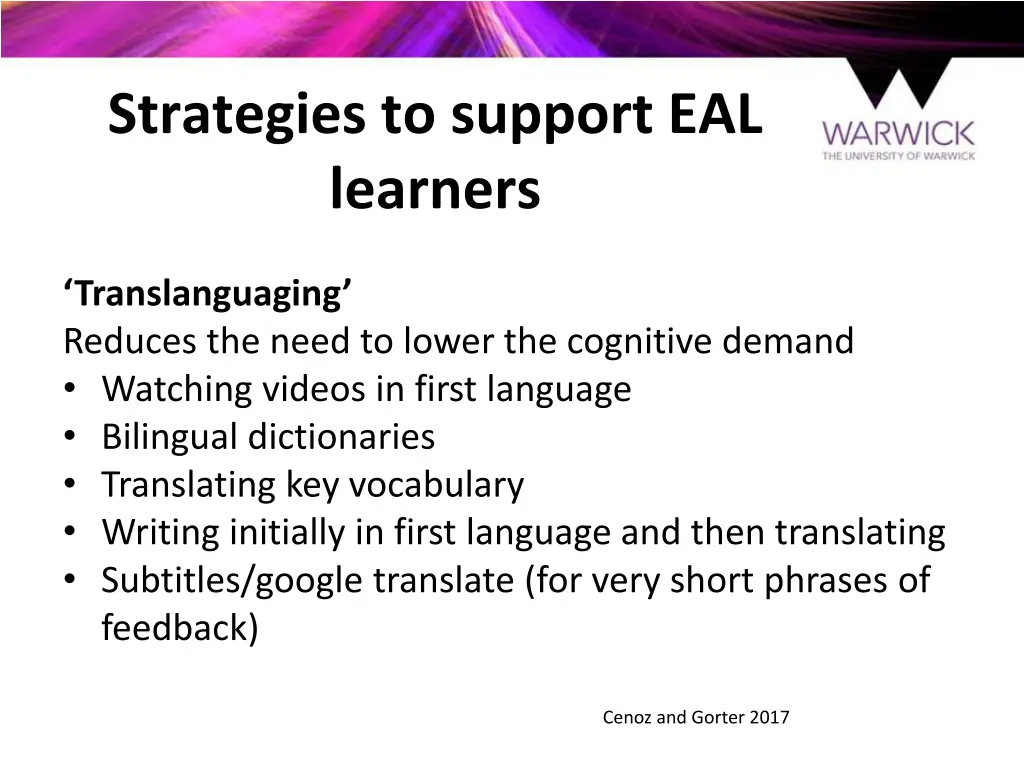 strategies to support eal learners