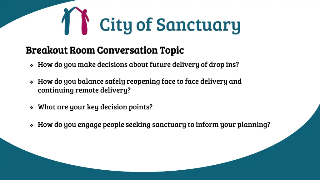 breakout room conversation topic breakout room