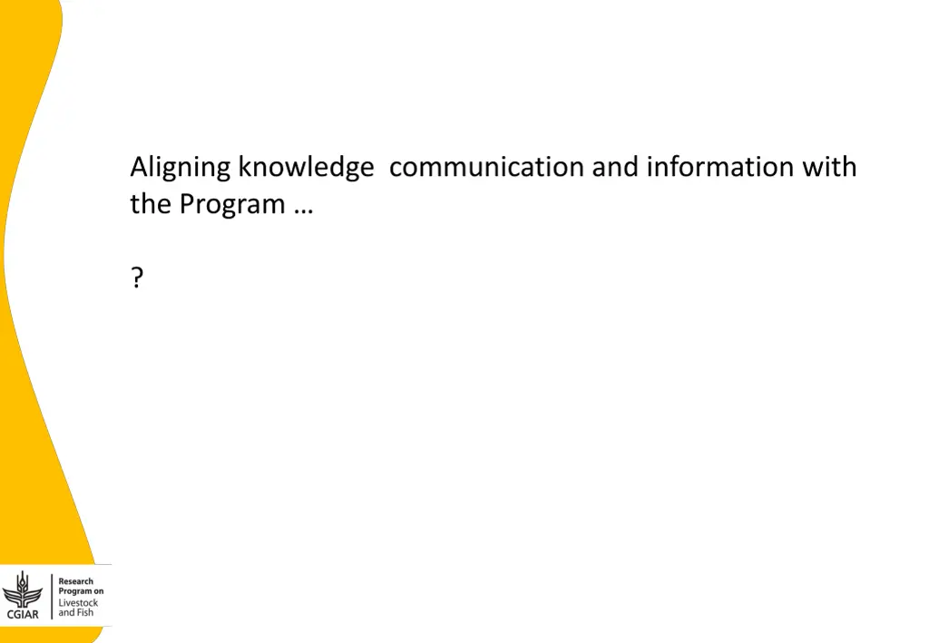 aligning knowledge communication and information