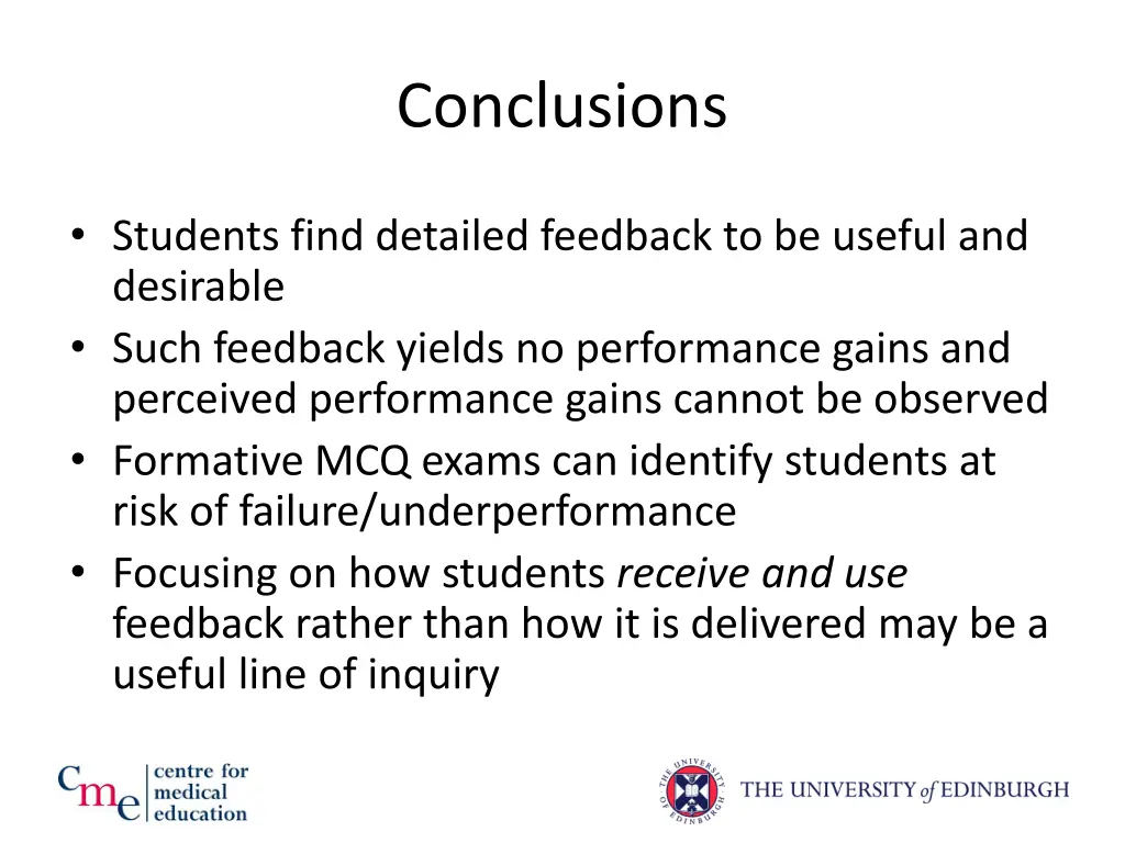 conclusions