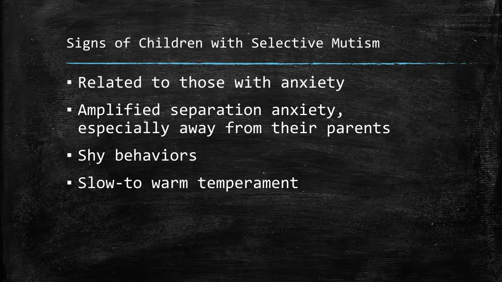 signs of children with selective mutism
