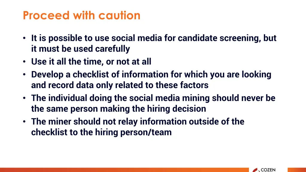 proceed with caution