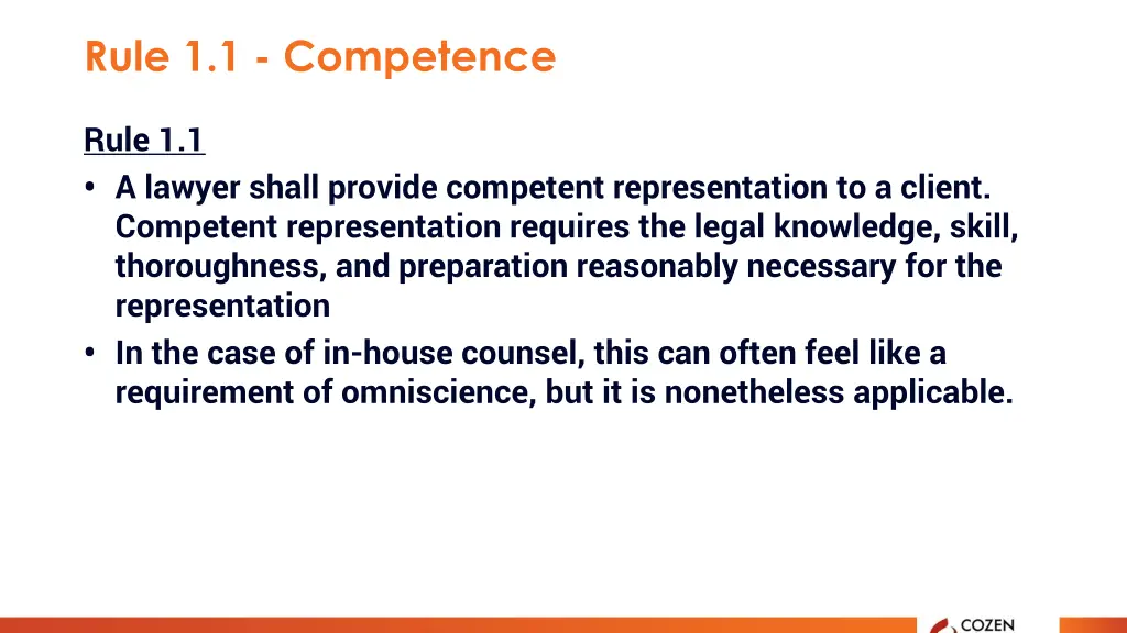 rule 1 1 competence