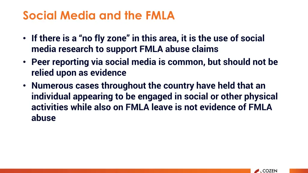 social media and the fmla