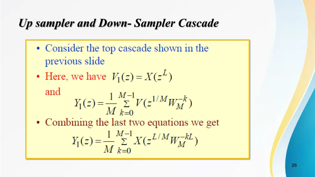 up sampler and down sampler cascade