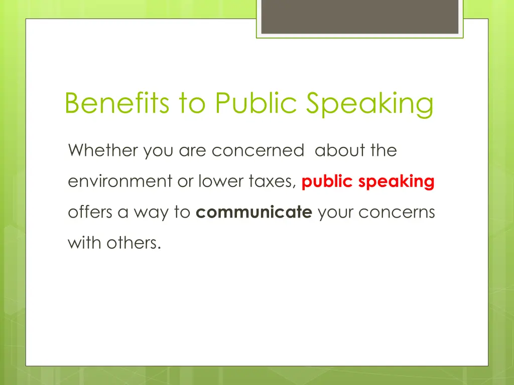 benefits to public speaking 2