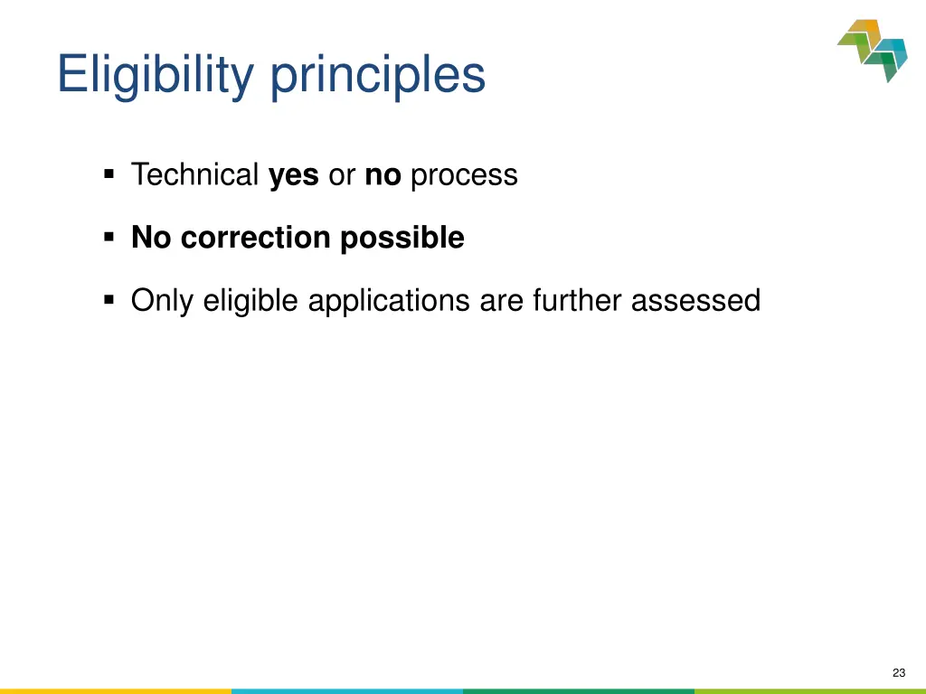 eligibility principles