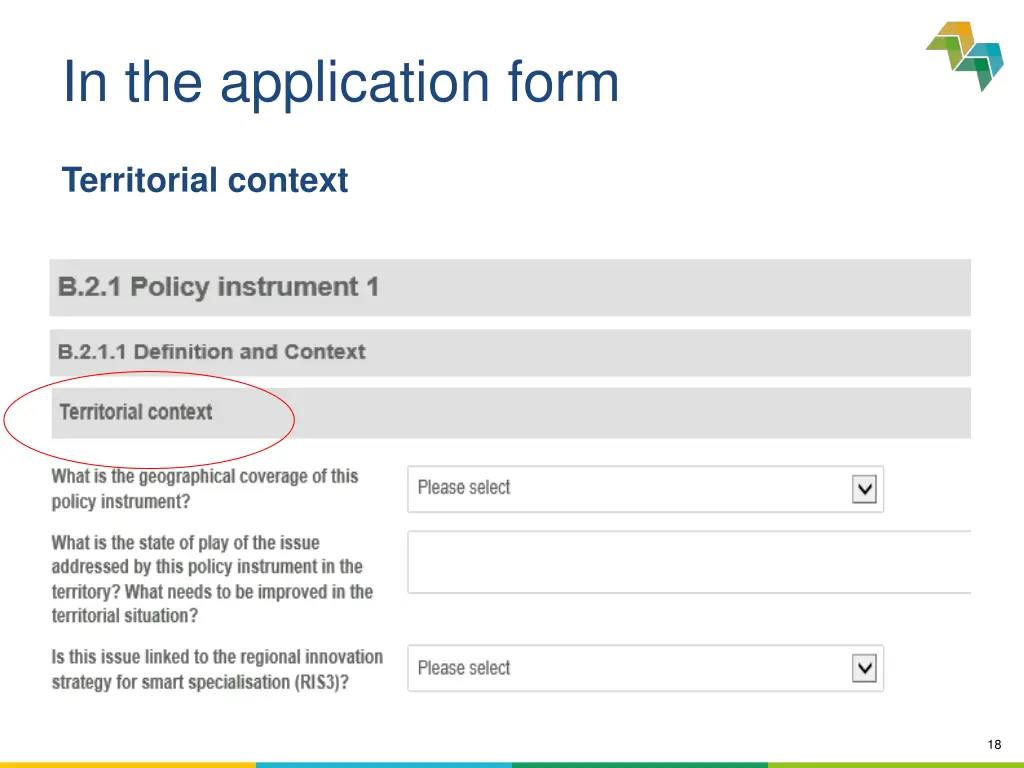 in the application form 1