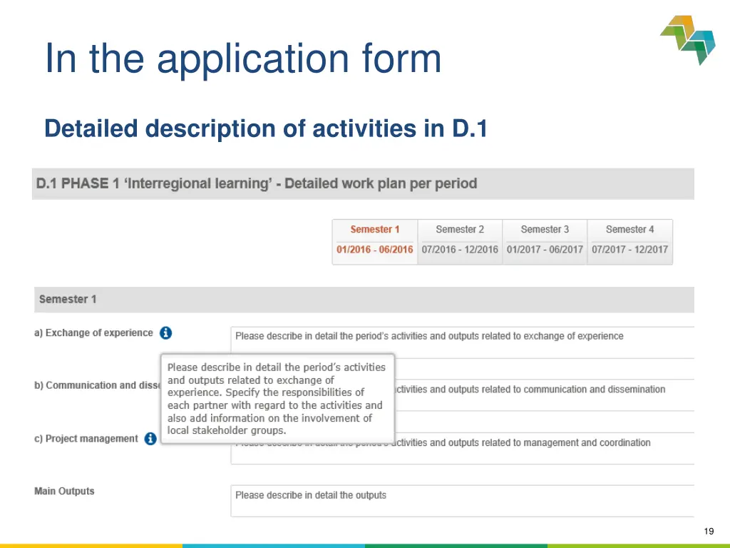 in the application form 2