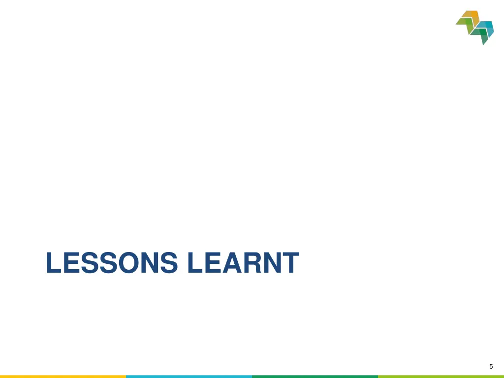lessons learnt