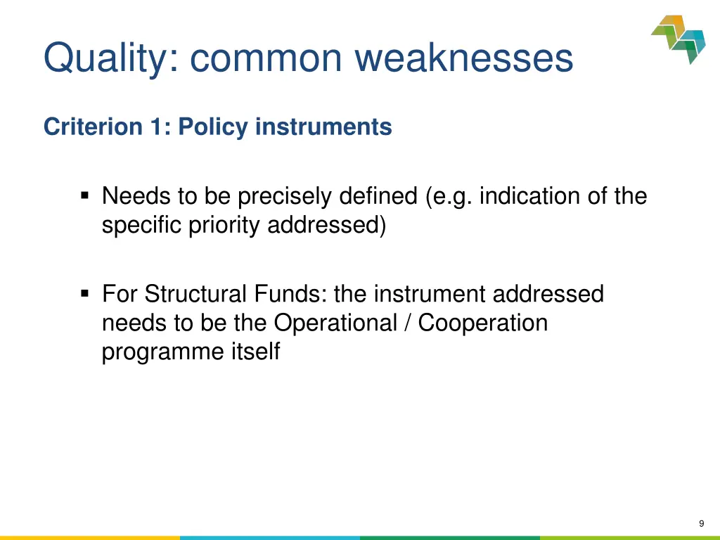 quality common weaknesses 1