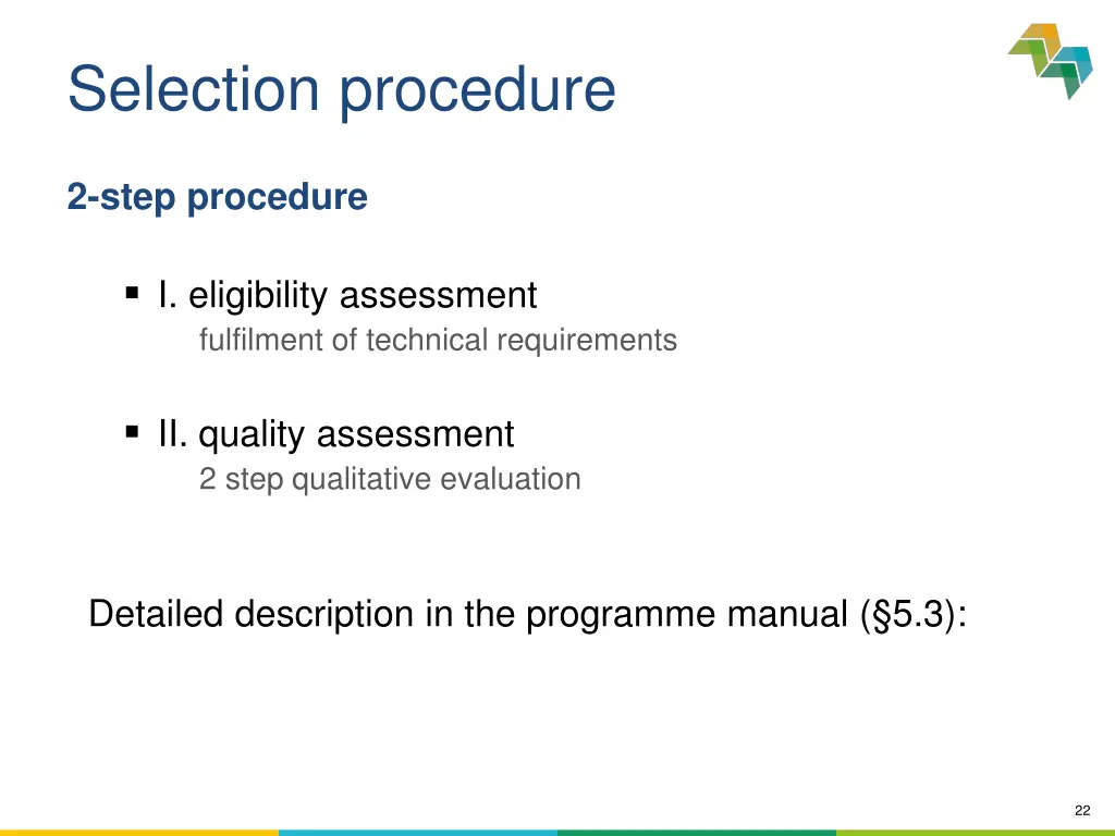 selection procedure