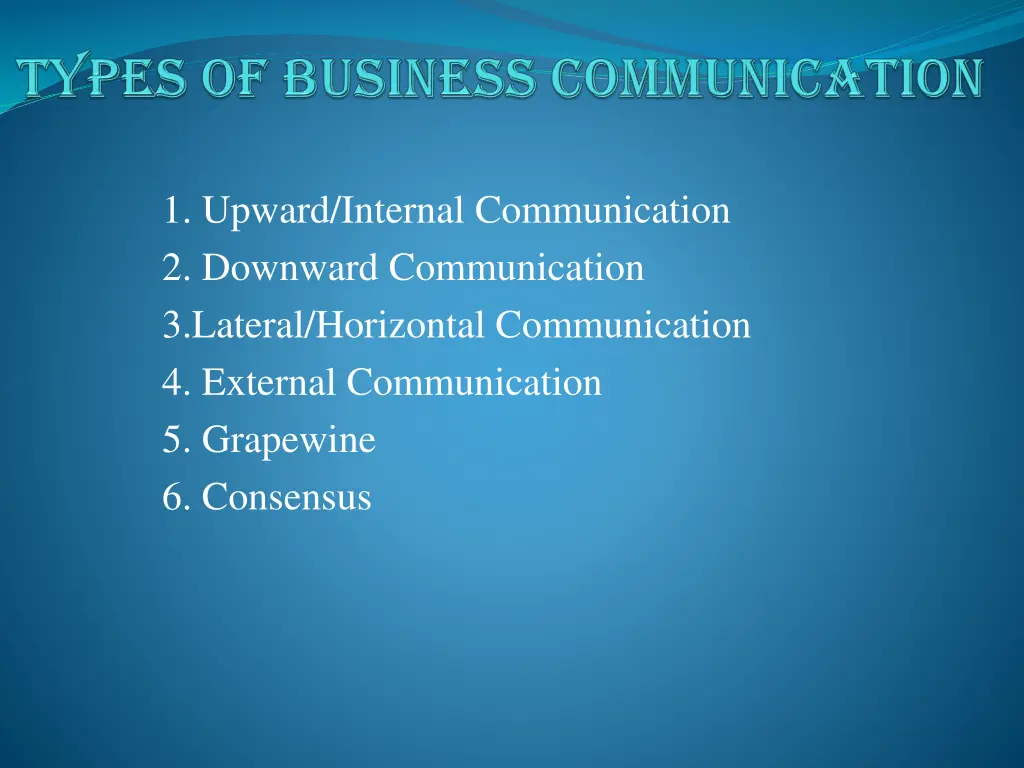 1 upward internal communication 2 downward