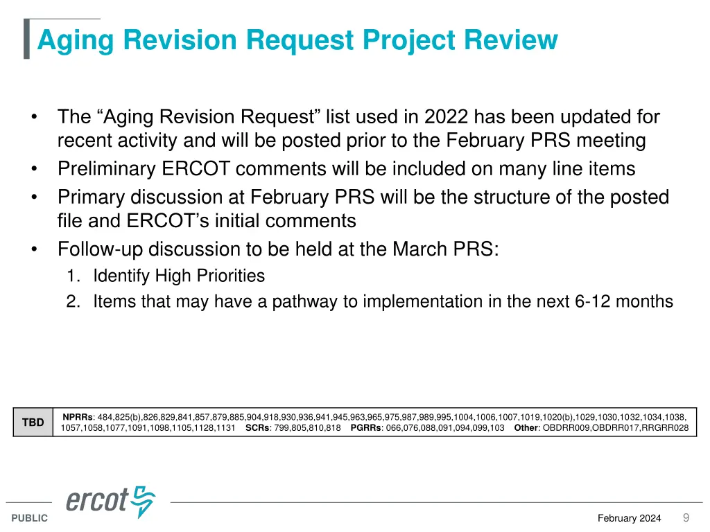 aging revision request project review