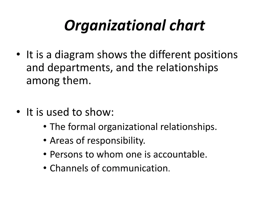 organizational chart