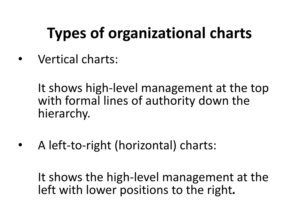 types of organizational charts