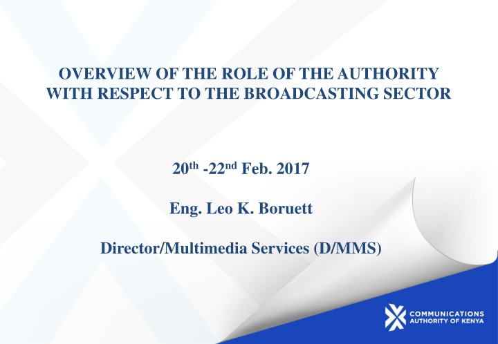 overview of the role of the authority with