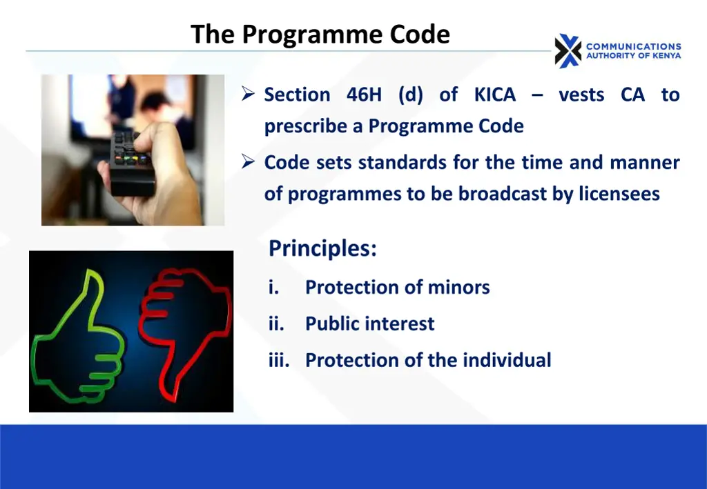 the programme code