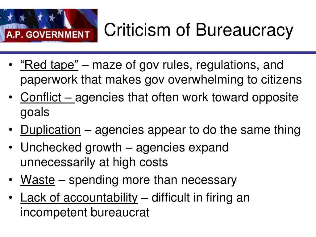 criticism of bureaucracy